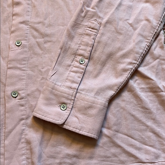 Faherty Men’s Pink Sunwashed Chambray Supima Cotton LongSleeve Shirt Size XL - Picture 4 of 9